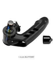 PRETTY LOVE CORBIN FUNDA DEDO VIBRADOR NEGRO