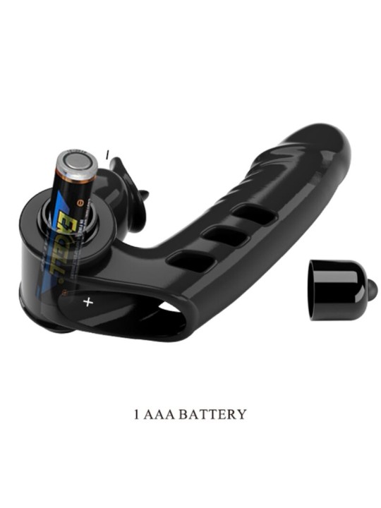 PRETTY LOVE CORBIN FUNDA DEDO VIBRADOR NEGRO