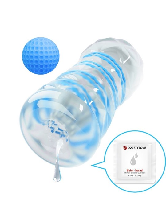 PRETTY LOVE MASTURBADOR PEQUENO CON ESPIRALES AZUL