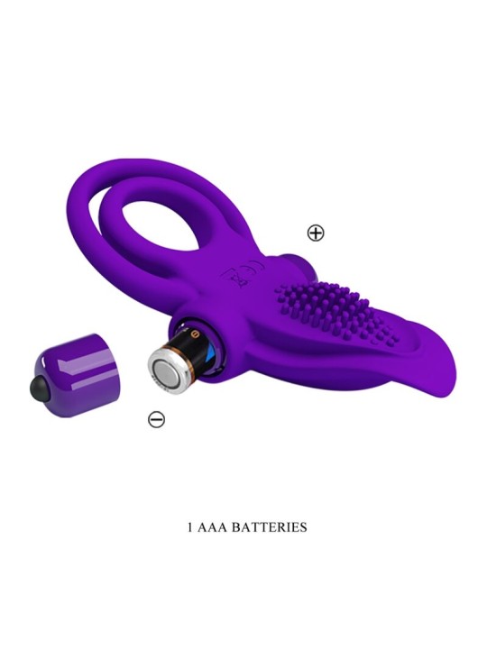 PRETTY LOVE ANILLO VIBRADOR PARA PENE MORADO