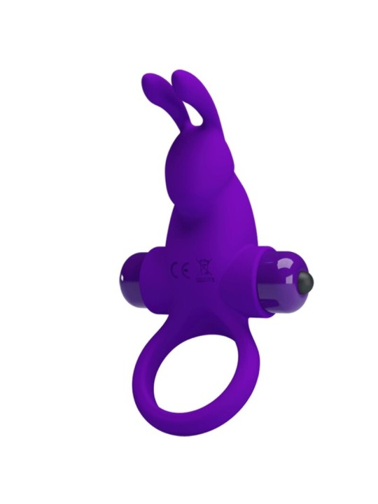 PRETTY LOVE ANILLO VIBRADOR I CONEJO PARA PENE MORADO