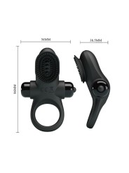 PRETTY LOVE ANILLO VIBRADOR II PARA PENE NEGRO