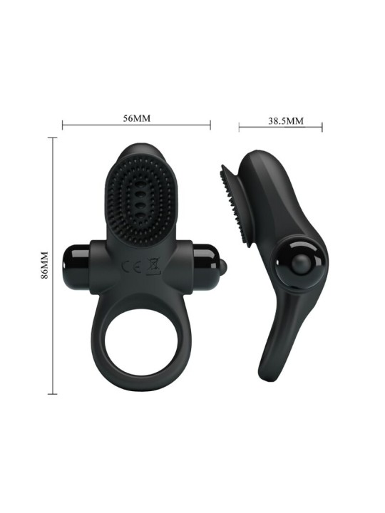 PRETTY LOVE ANILLO VIBRADOR II PARA PENE NEGRO