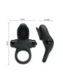PRETTY LOVE ANILLO VIBRADOR II PARA PENE NEGRO