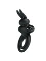 PRETTY LOVE ANILLO VIBRADOR III CONEJO PARA PENE NEGRO
