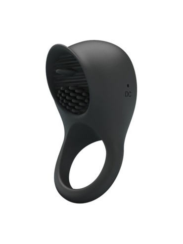 PRETTY LOVE ANILLO VIBRADOR PARA PENE CON LENGUA NEGRO