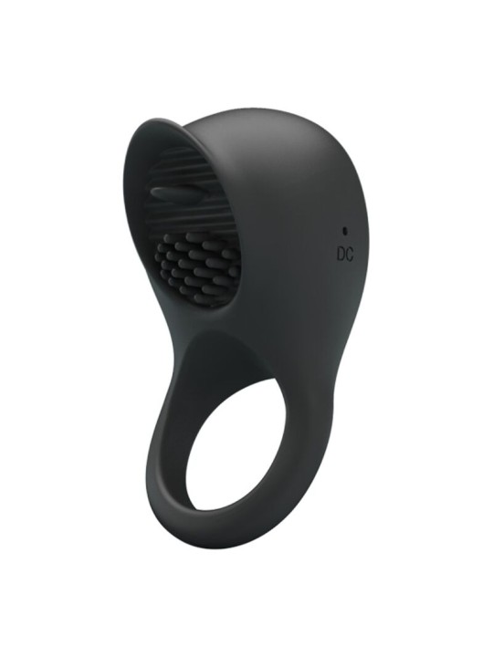 PRETTY LOVE ANILLO VIBRADOR PARA PENE CON LENGUA NEGRO