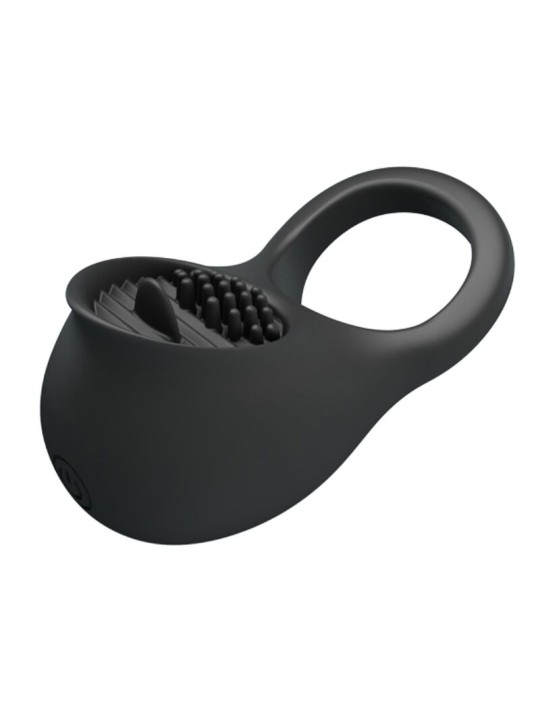 PRETTY LOVE ANILLO VIBRADOR PARA PENE CON LENGUA NEGRO