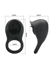 PRETTY LOVE ANILLO VIBRADOR PARA PENE CON LENGUA NEGRO