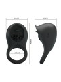 PRETTY LOVE ANILLO VIBRADOR PARA PENE CON LENGUA NEGRO