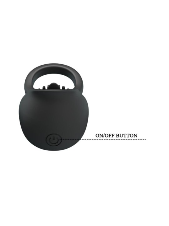 PRETTY LOVE ANILLO VIBRADOR PARA PENE CON LENGUA NEGRO