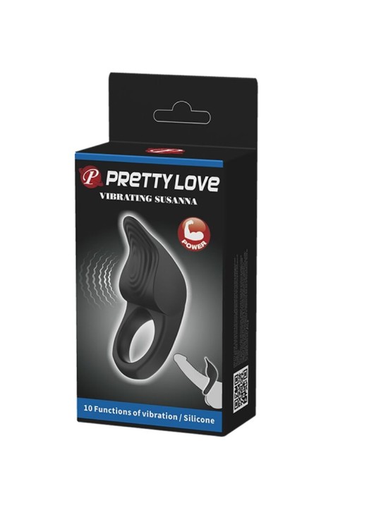 PRETTY LOVE SUSANNA ANILLO VIBRADOR PARA PENE NEGRO
