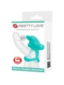 PRETTY LOVE DANTE ANILLO VIBRADOR RABBIT VERDE