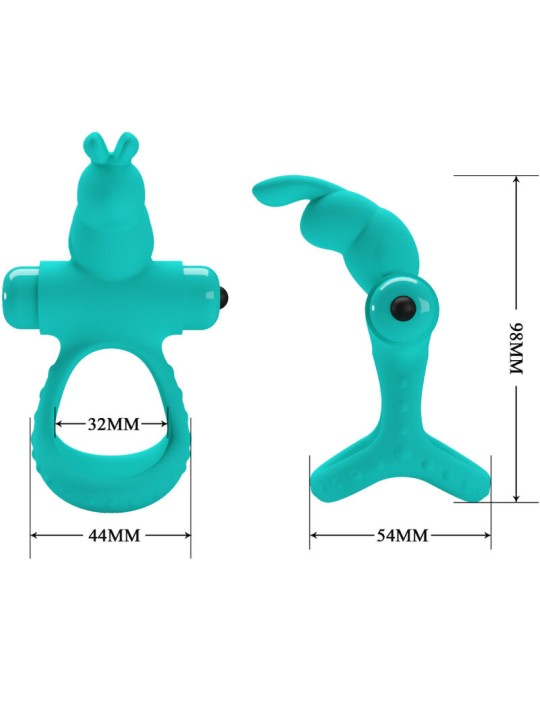 PRETTY LOVE FIGGY ANILLO VIBRADOR RABBIT VERDE