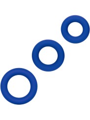 CALEXOTICS ADMIRAL SET 3 ANILLOS PARA PENE AZUL