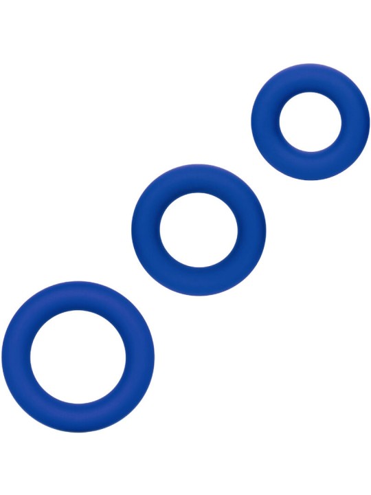 CALEXOTICS ADMIRAL SET 3 ANILLOS PARA PENE AZUL