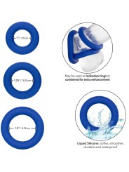 CALEXOTICS ADMIRAL SET 3 ANILLOS PARA PENE AZUL