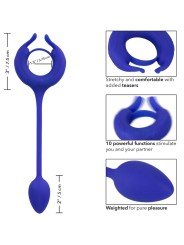 CALEXOTICS ADMIRAL ANILLO CON PESO PARA PENE AZUL