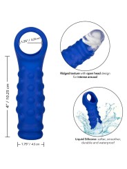 CALEXOTICS ADMIRAL BEADED FUNDA PENE SILICONA LIQUIDA AZUL