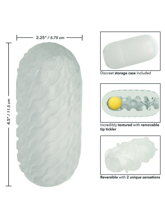 CALEXOTICS BOUNDLESS STROKER BLANDO REVERSIBLE AMARILLO