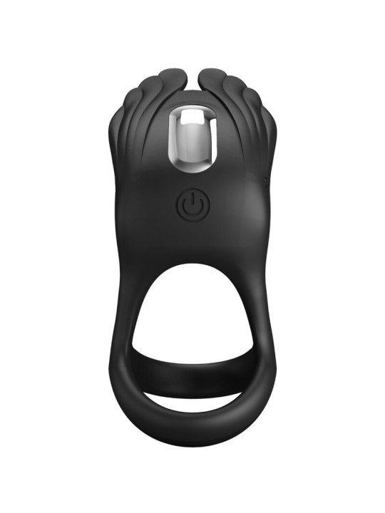 PRETTY LOVE SILAS ANILLO VIBRADOR 7 VIBRACIONES SILICONA NEGRO