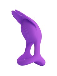 PRETTY LOVE SILAS ANILLO VIBRADOR 7 VIBRACIONES SILICONA LILA