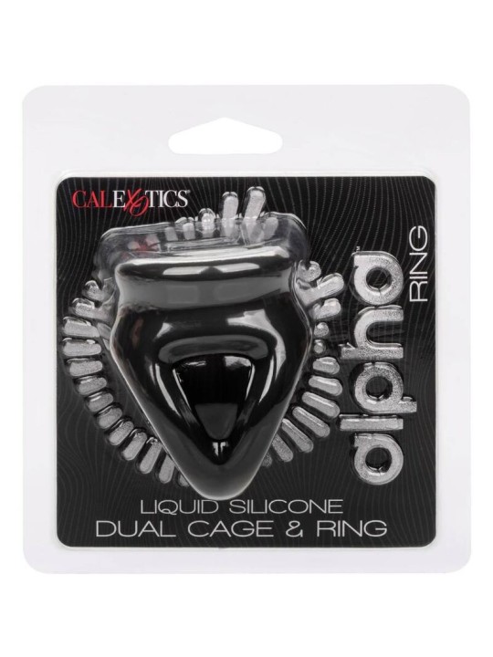 CALEXOTICS ALPHA ANILLO DE JAULA DOBLE NEGRO