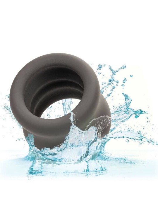 CALEXOTICS ALPHA ANILLO EXTENSION ESCROTO DOBLE NEGRO