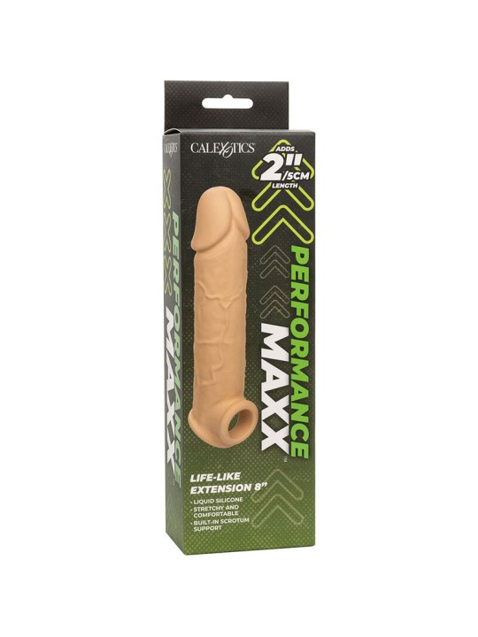 CALEXOTICS PERFORMANCE MAXX EXTENSION REALISTA 8 PIEL CLARO