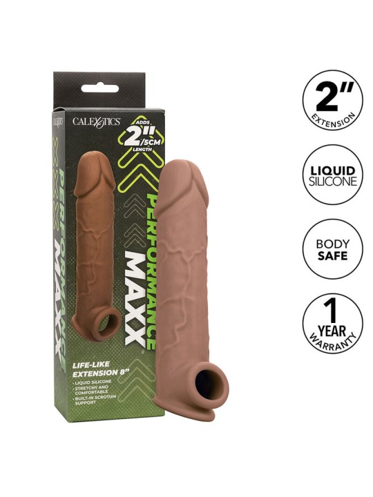 CALEXOTICS PERFORMANCE MAXX EXTENSION REALISTA 8 PIEL MORENO