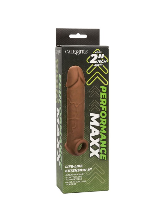 CALEXOTICS PERFORMANCE MAXX EXTENSION REALISTA 8 PIEL MORENO