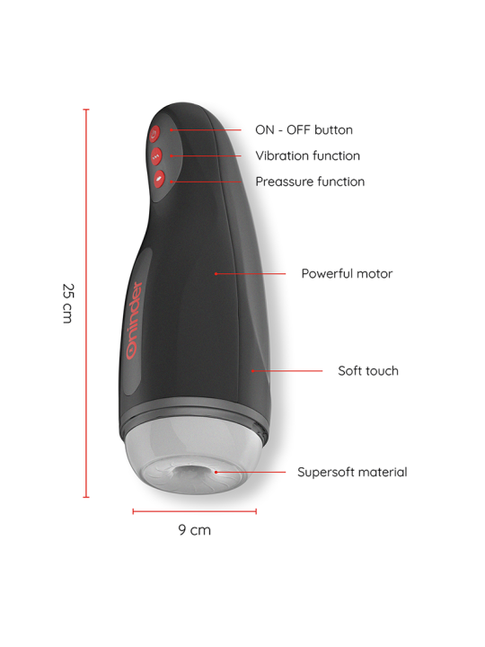 ONINDER SEOUL MASTURBADOR MASCULINO DE COMPRESION Y VIBRACION APP GRATUITA