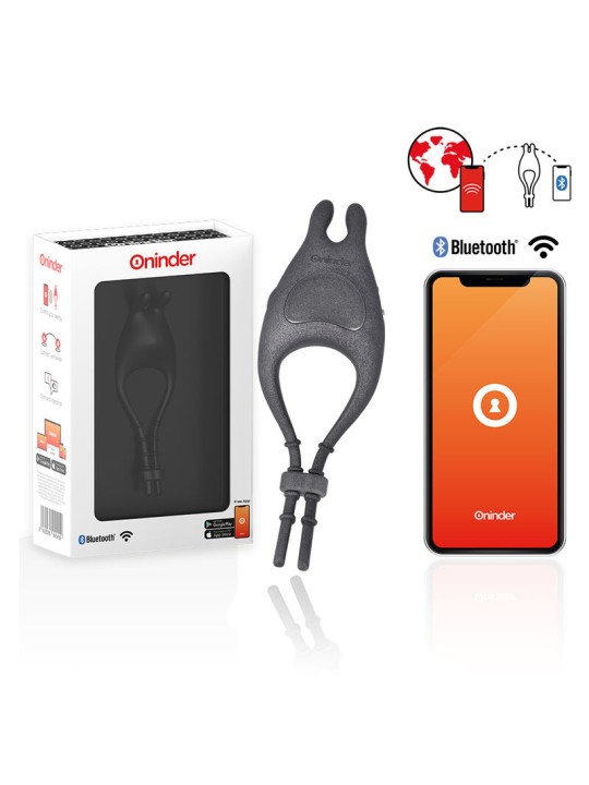 ONINDER PAMPA ANILLO VIBRADOR AJUSTABLE Y MULTIPOSICION APP GRATUITA