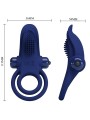PRETTY LOVE BRONSON DOBLE ANILLO CON VIBRACION AZUL