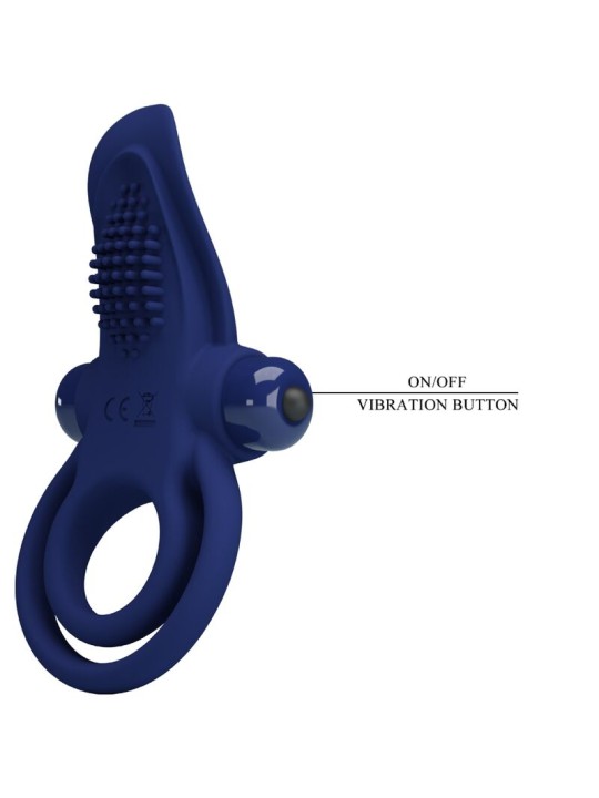 PRETTY LOVE BRONSON DOBLE ANILLO CON VIBRACION AZUL