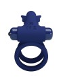 PRETTY LOVE JAMELE DOBLE ANILLO CON VIBRACION ESTIMULADOR MARIPOSA AZUL