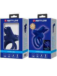 PRETTY LOVE JAMELE DOBLE ANILLO CON VIBRACION ESTIMULADOR MARIPOSA AZUL