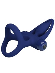 PRETTY LOVE MAT DOBLE ANILLO CON VIBRACION ESTIMULADOR AZUL