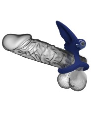 PRETTY LOVE MAT DOBLE ANILLO CON VIBRACION ESTIMULADOR AZUL