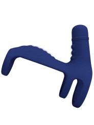 PRETTY LOVE ELISH ANILLO VIBRADOR CON EXTENSION AZUL