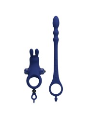 PRETTY LOVE AYAD ANILLO VIBRADOR RABBIT CON PLUG AZUL