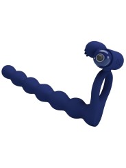 PRETTY LOVE AJMAL ANILLO VIBRADOR CON PLUG AZUL