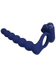 PRETTY LOVE AJMAL ANILLO VIBRADOR CON PLUG AZUL