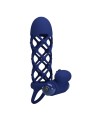 PRETTY LOVE GIANN ANILLO VIBRADOR CON FUNDA DE SILICONA AZUL