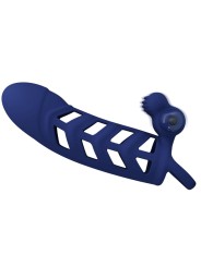 PRETTY LOVE ALTAF ANILLO VIBRADOR CON FUNDA DE SILICONA AZUL