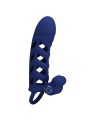PRETTY LOVE ALTAF ANILLO VIBRADOR CON FUNDA DE SILICONA AZUL