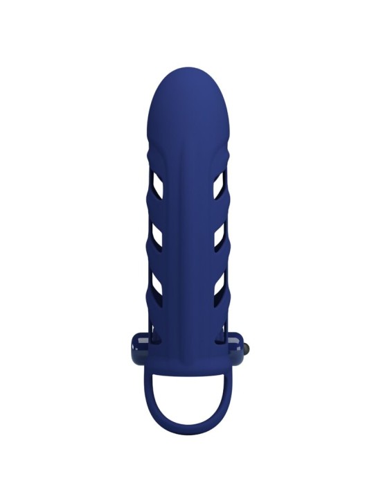 PRETTY LOVE ALTAF ANILLO VIBRADOR CON FUNDA DE SILICONA AZUL