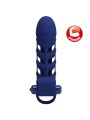 PRETTY LOVE ALTAF ANILLO VIBRADOR CON FUNDA DE SILICONA AZUL
