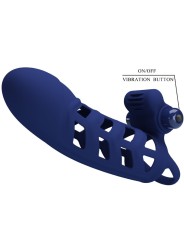 PRETTY LOVE ALTAF ANILLO VIBRADOR CON FUNDA DE SILICONA AZUL