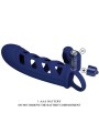 PRETTY LOVE ALTAF ANILLO VIBRADOR CON FUNDA DE SILICONA AZUL